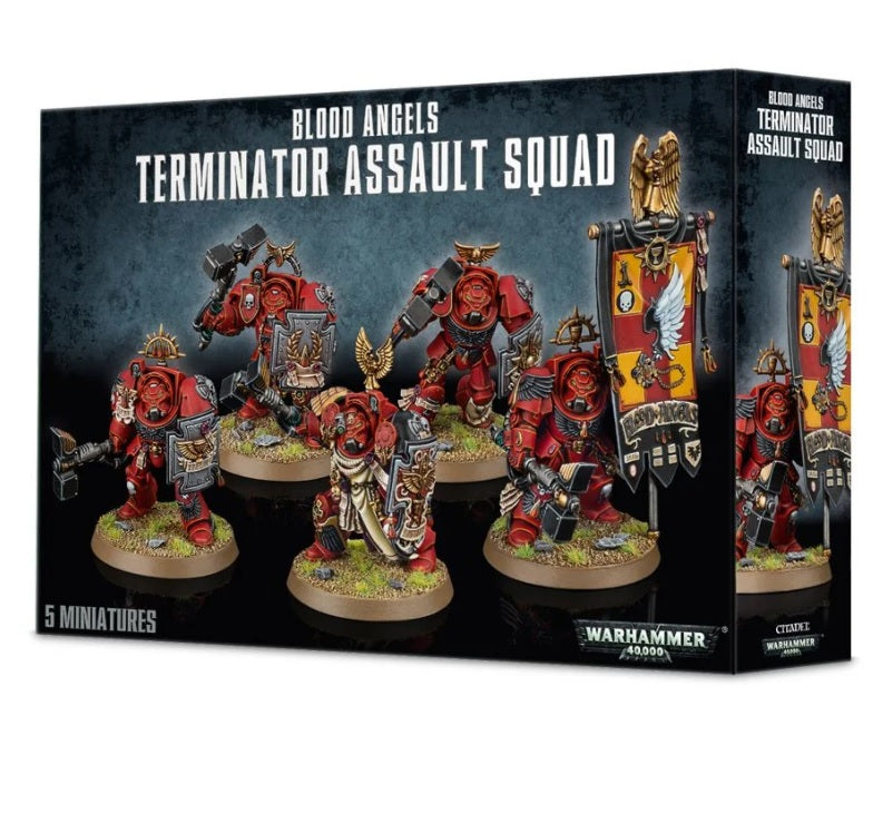 Warhammer 40k Space Marine Blood Angels Terminator Assault Squad ...